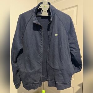 Lacoste Men's Full Zip Sweatshirt Blue Size 6